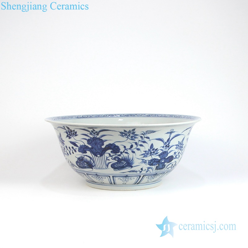 mandarin duck porcelain large bowl