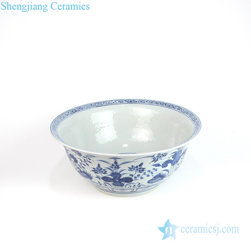 mandarin duck porcelain large bowl