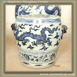 RYWC02 Blue And White Dragon Ceramic Garden Stool