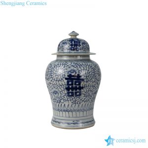 RYWD07/22 double happiness decorative wholesale ceramic jar