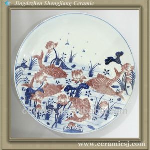 RYWU10 antique decorative ceramic enamel plate