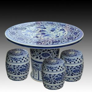 antique blue and white ceramic garden stool table set RYAY266