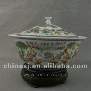 beautiful ceramic colored Tea set with people design WRYNB04