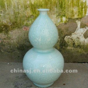 hand made celadon ceramic gourd Vase WRYMA53