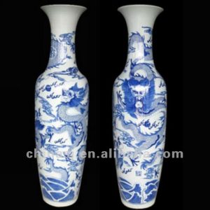 Chinese Big Dragon Floor Porcelain Vase