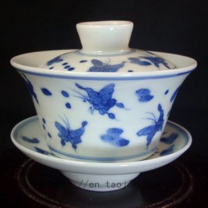 DYNASTY Jingdezhen Porcelain Gaiwan 100cc Qing Hua RYV86