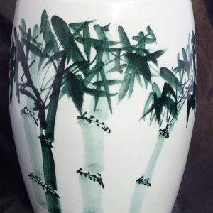 Ceramic Garden Stool Chinese with bamboo design WRYAY206
