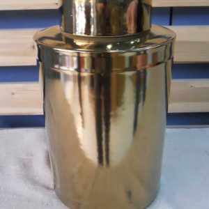 WRYKB34 H30cm golden ceramic cookie jar 