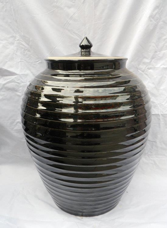 WRYKY13 47cm Black Ginger Jars for sale Jingdezhen Shengjiang Ceramic