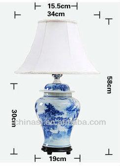 TYLP13 Chinese Hand Painted Ceramic Lamp