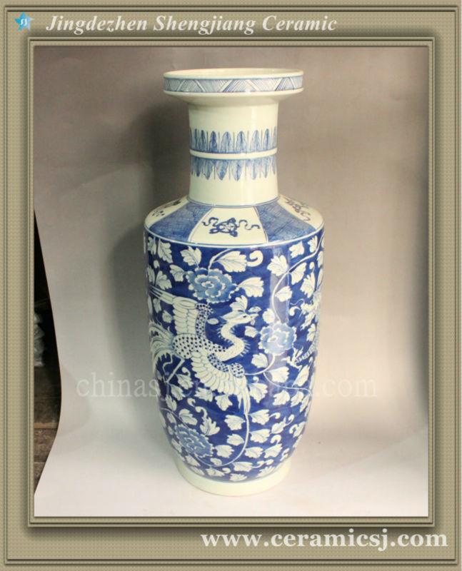 RYWG08 large blue and white ceramic vase wholesale
