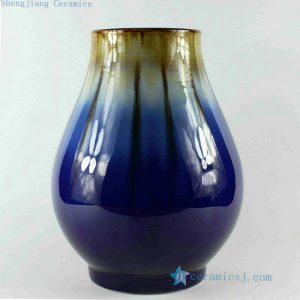 RZCJ07 12 inch High temperature Blue transmutation Porcelain Vase