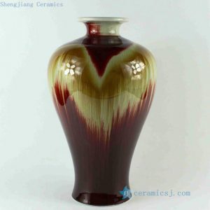 RZCJ14 13.5 inch High temperature Flame Red Transmutation Porcelain Vase
