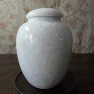 WRYAA21 small white porcelain tea jar with sealed cover