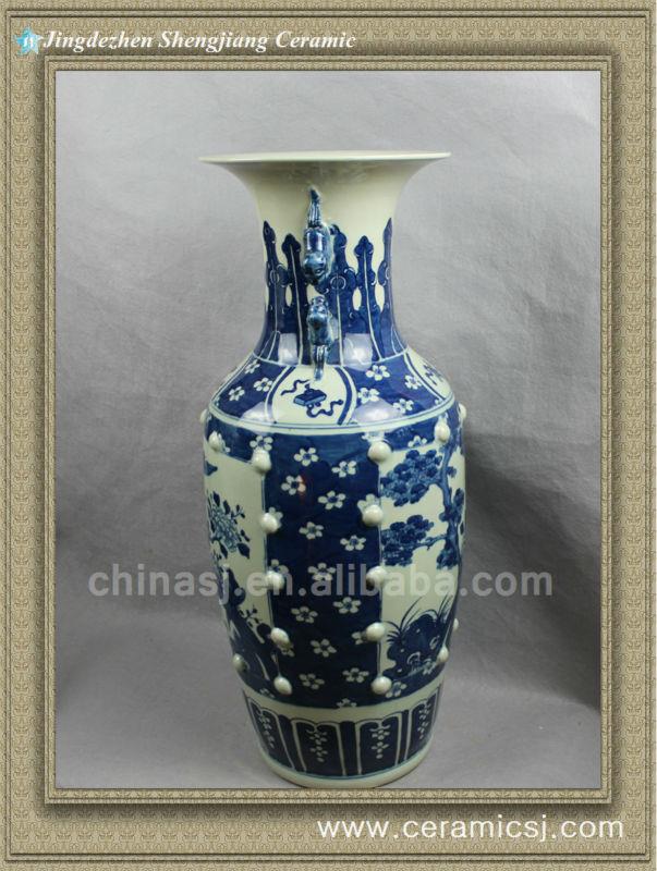 chinese large indoor blue and white porcelain vase RYVM07