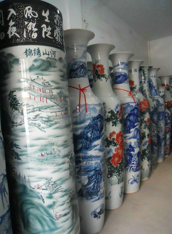 Chinese Large Decorative Ceramic Floor Vases