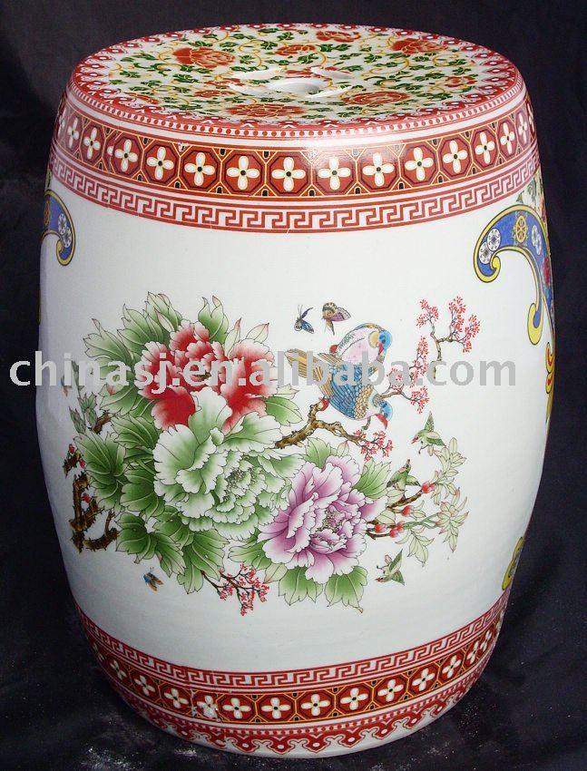 Famille Rose Ceramic Garden Stool with flower design WRYAY208