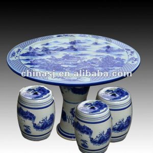 antique blue and white ceramic garden stool table set RYAY260