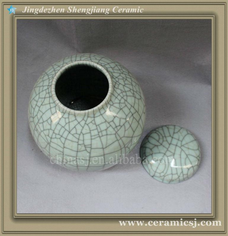 RYXC11 8" and 12" Ceramic Crackle Pet Urn with Lid