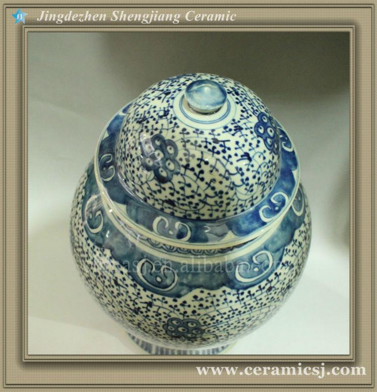 RYWJ03 Blue and White porcelain temple jar 