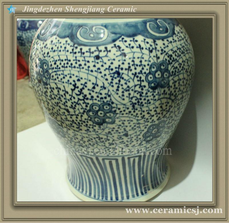 RYWJ03 Blue and White porcelain temple jar 