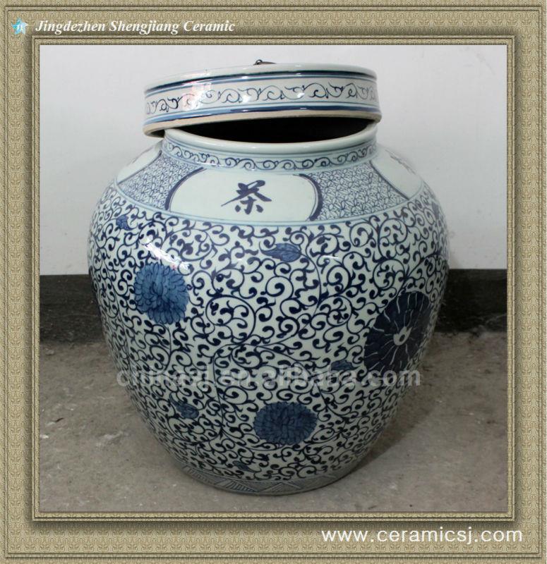 RYWY04 22inch hand painted ceramic storage jar
