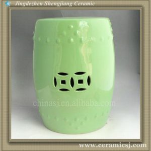 WRYIR80 Pale Green outdoor Ceramic Garden Stool 