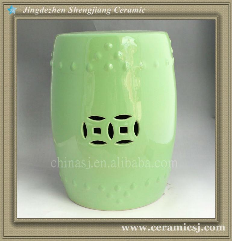 WRYIR80 Pale Green outdoor Ceramic Garden Stool 