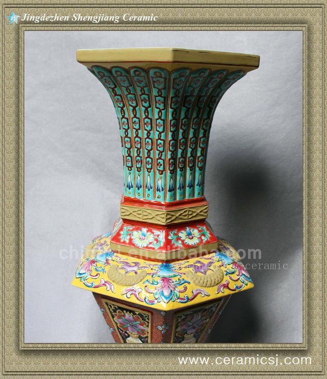 Antique chinese ceramic flower vase RYLW11