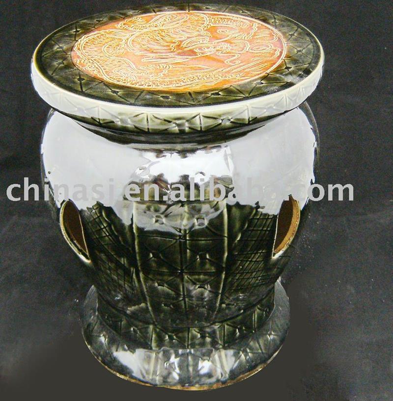 Brown Chinese Porcelain Garden Stool WRYAZ211 Jingdezhen Shengjiang