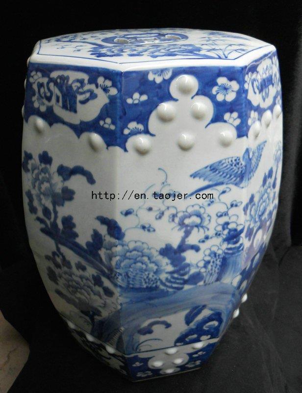 chinese blue and white ceramic Garden Stool WRYLU01