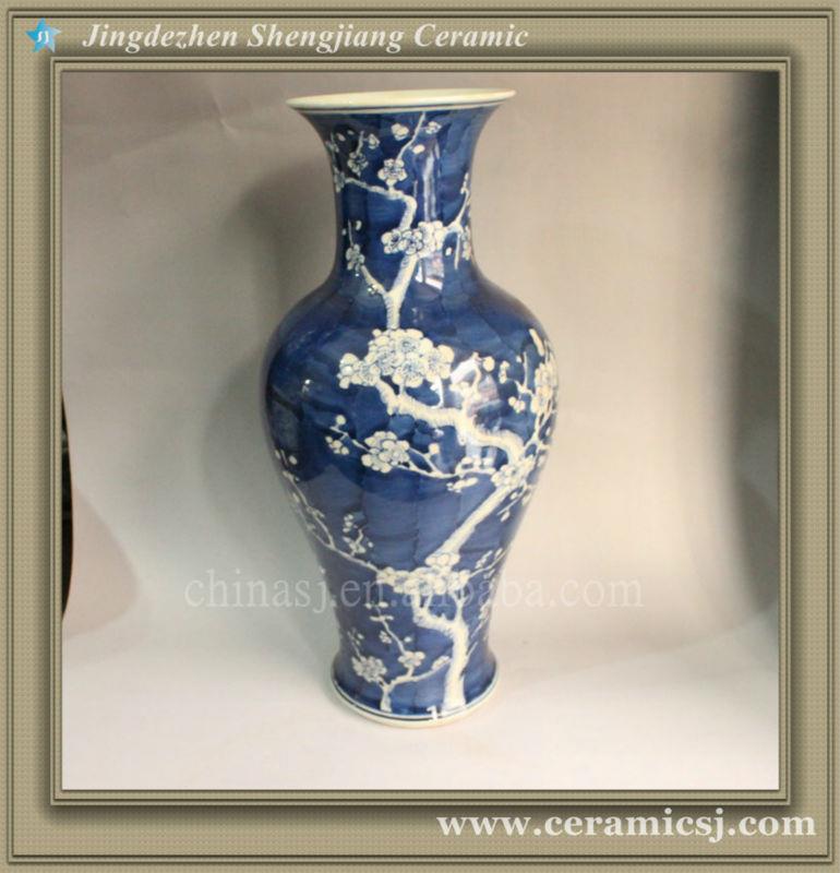 RYWG02 B & W Hand paint Plum Bloosom Flower Vases Wholesale