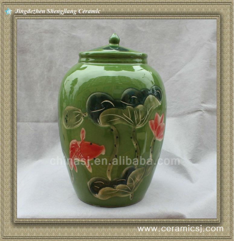 RYWW02 Green porcelain Storage Pot