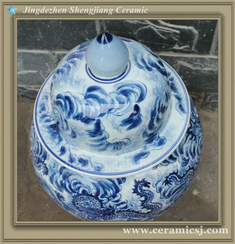 chinese porcelain blue and white dragon ginger jar RYUJ14