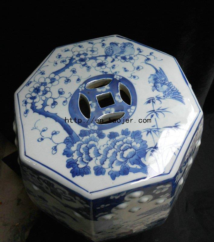 chinese blue and white ceramic Garden Stool WRYLU01