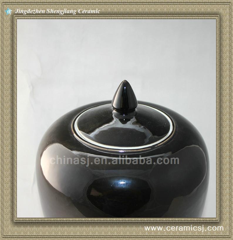 RYNQ45 12inch Porcelain Black Melon Jar