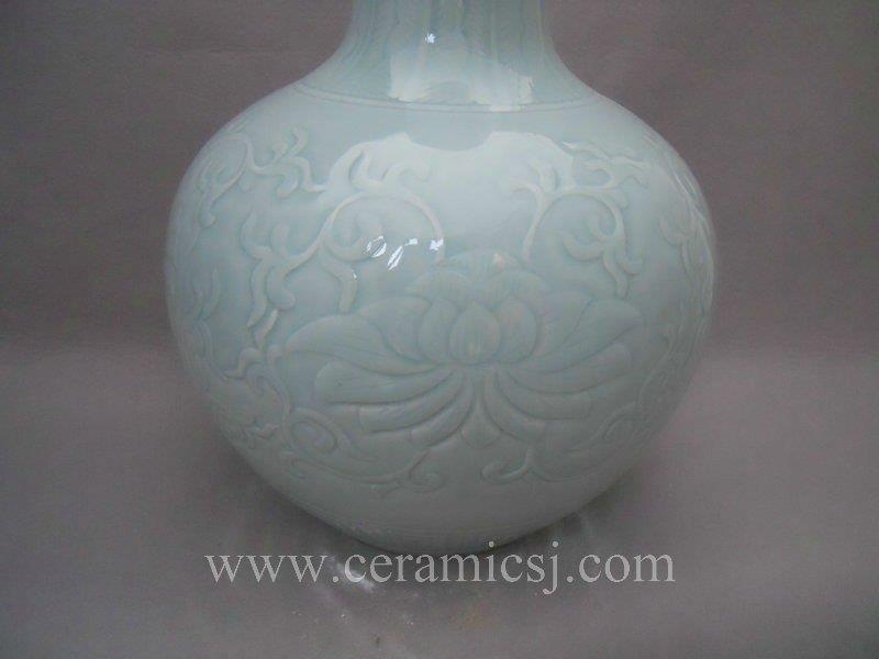 WRYMA20 ball shape light blue decorative Ceramic flower Vase 