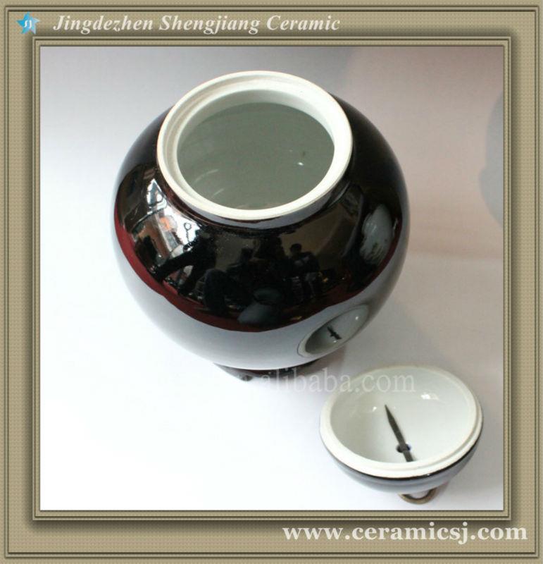 RYVZ01 Qing dynasty reproduction black ceramic jar