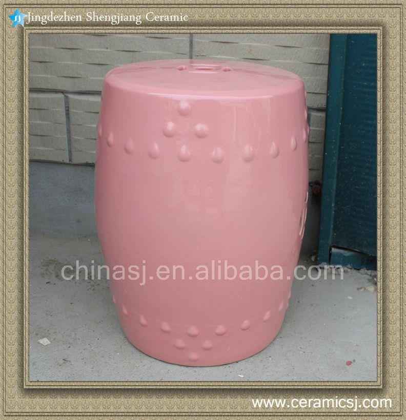 RYNQ52 17inch Pink Ceramic Child Room Stool