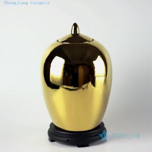 RYNQ165 11" Shiny gold candy bar jars