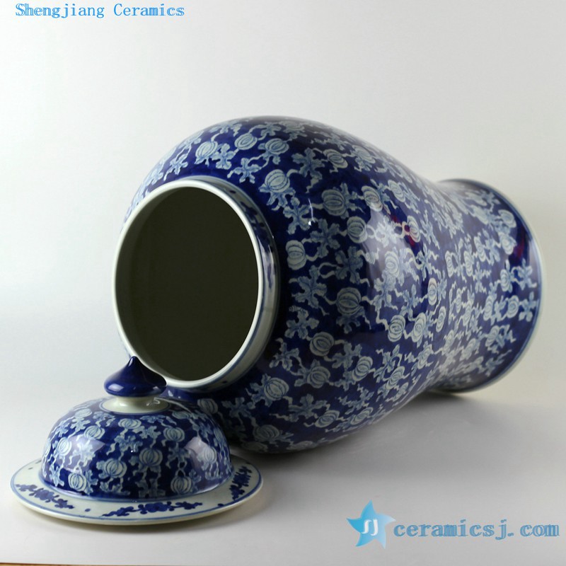 Blue and white porcelain with melon and fruit design RYLU19