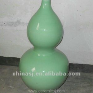 beautiful hand made green ceramic gourd Vase WRYKB97