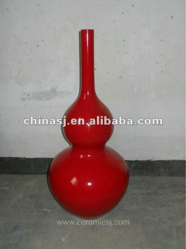 beautiful chinese red porcelain vase with long neck WRYKB96