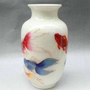 RYXF18 14.5 inch fish design colorful vases