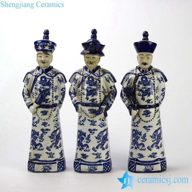 Chinese Qing Dynasty emperor  statue