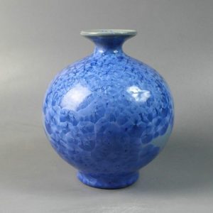 7" Crystal glazed ceramic flower vases