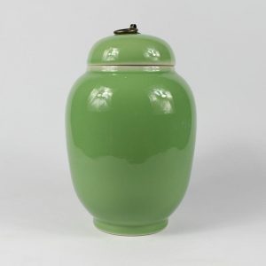 RZBF01 9.8" Jingdezhen green ceramic ginger pots