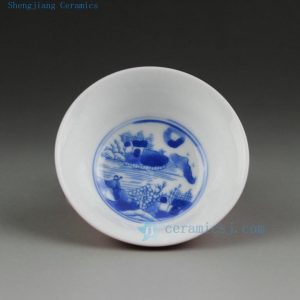 Jingdezhen hand made blue white tea cups 