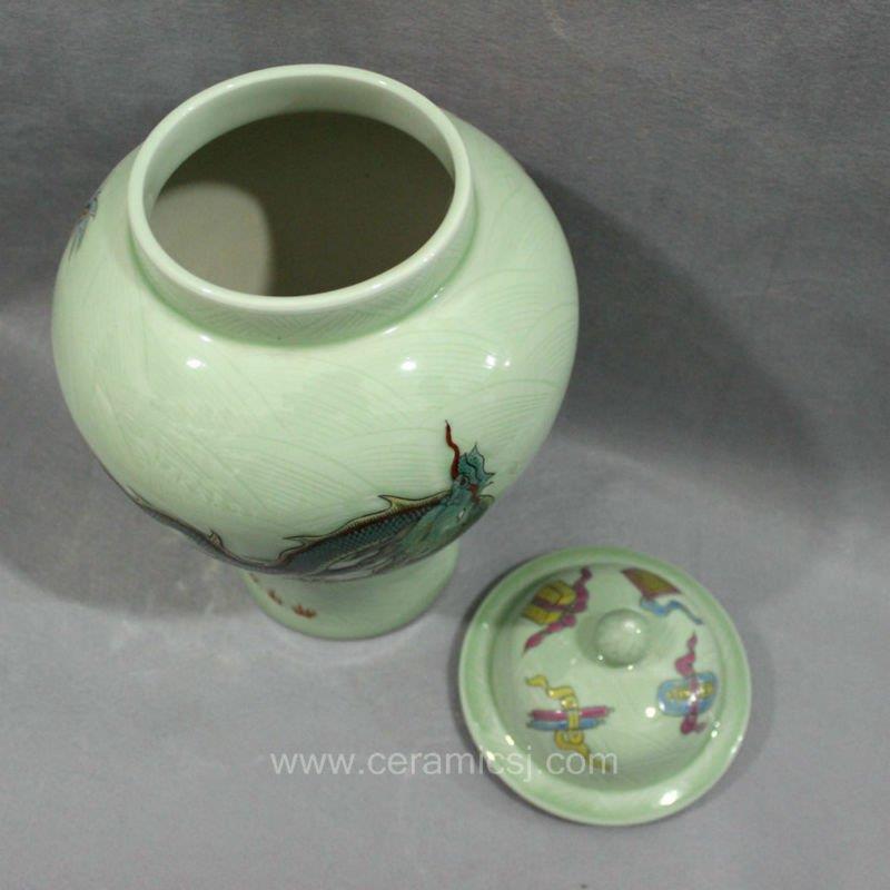 yellow dragon ceramic Home Decor Flower Vase RYUX05