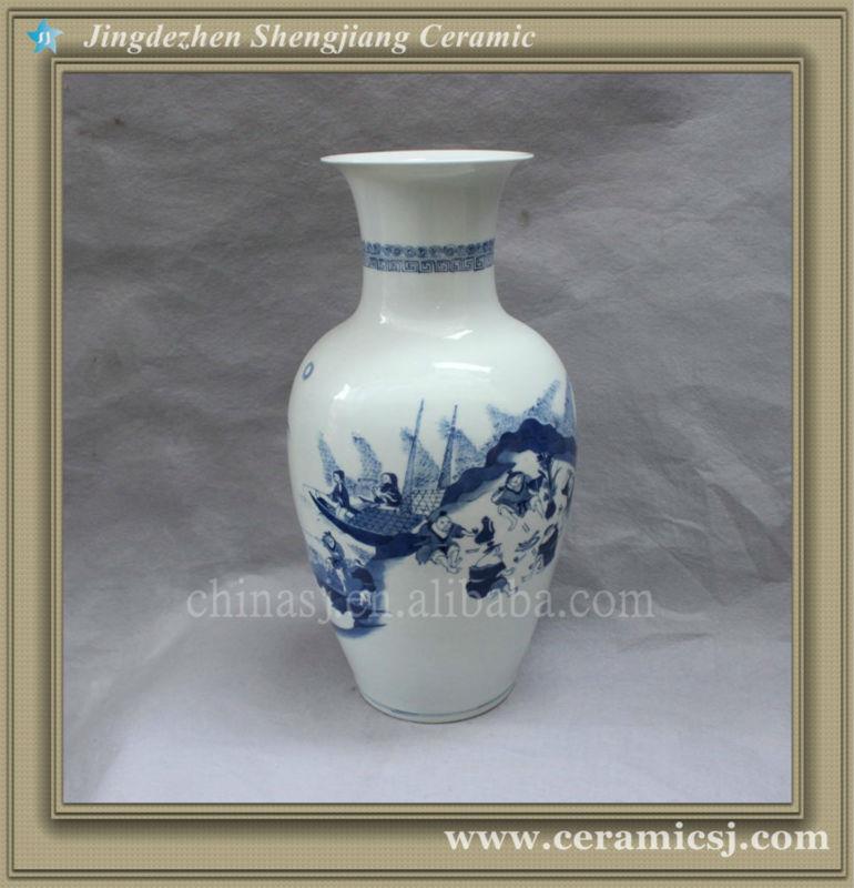 RYVX09 Blue white vases for centerpieces